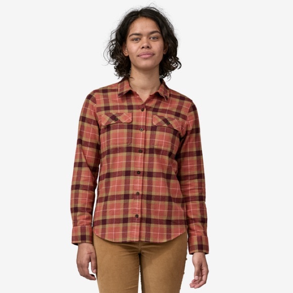 NWT Long-Sleeved Organic Cotton Midweight Fjord Flannel Shirt - Picture 2 of 3